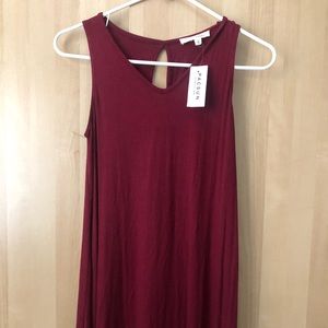 NWT LA hearts burgundy skater dress